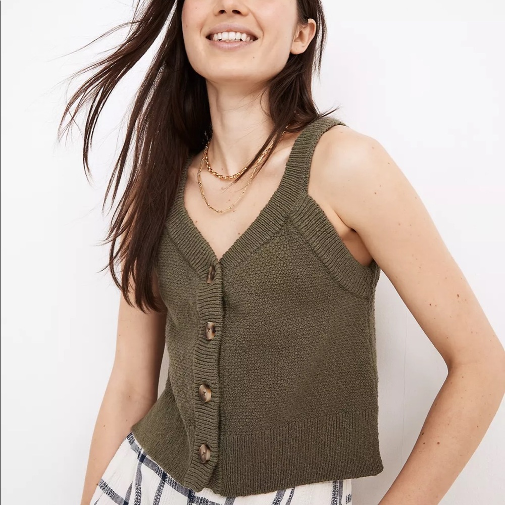 Wakefield Button-Front Sweater Tank Madewell